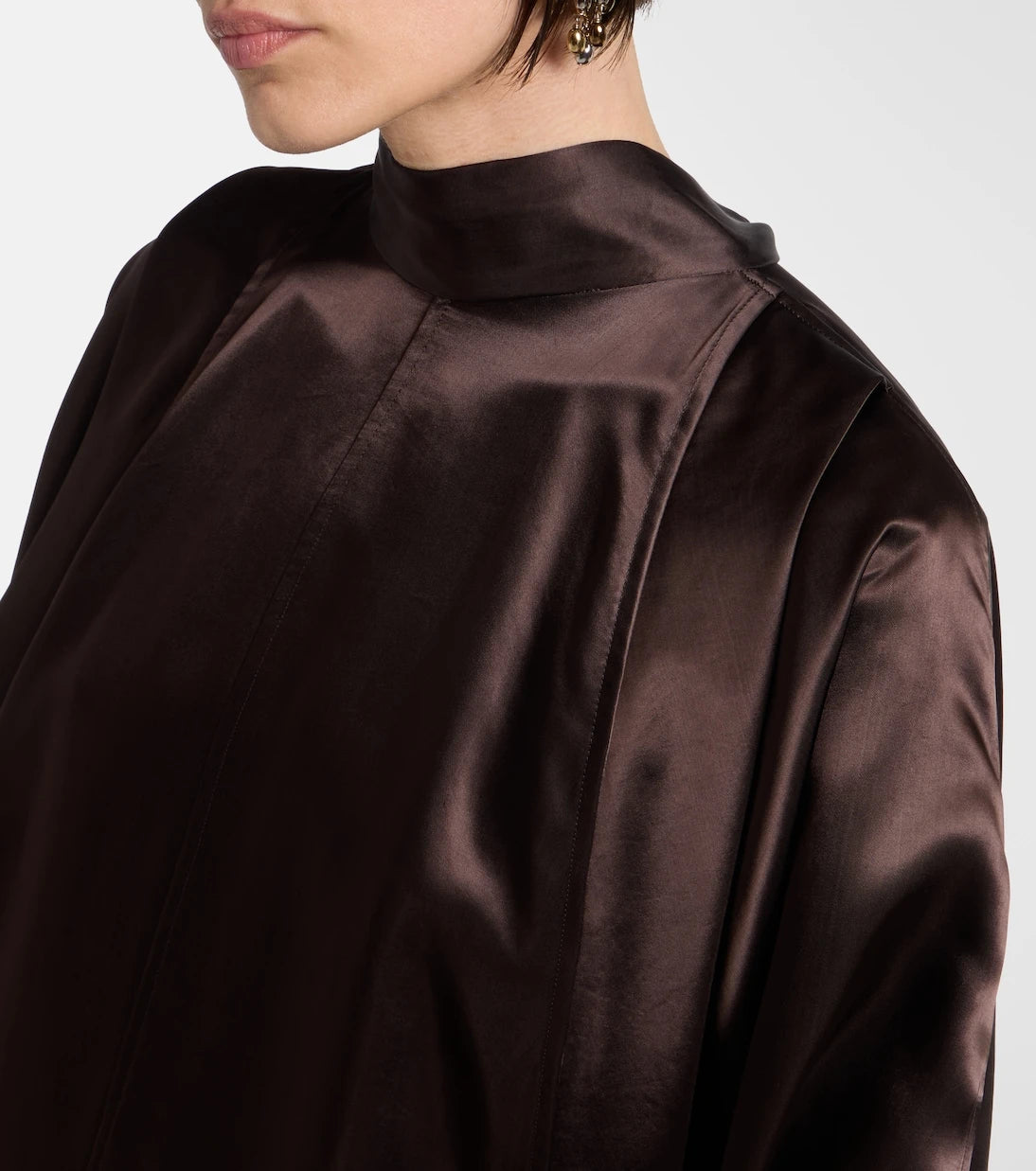 Ferragamo - Fringed satin minidress