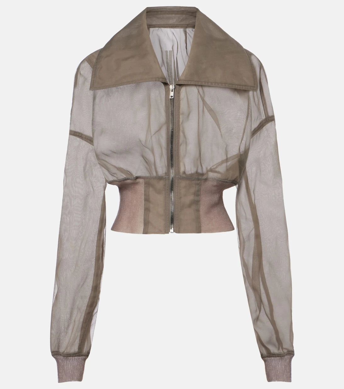 Rick Owens - Dracucollar tulle and organza bomber jacket