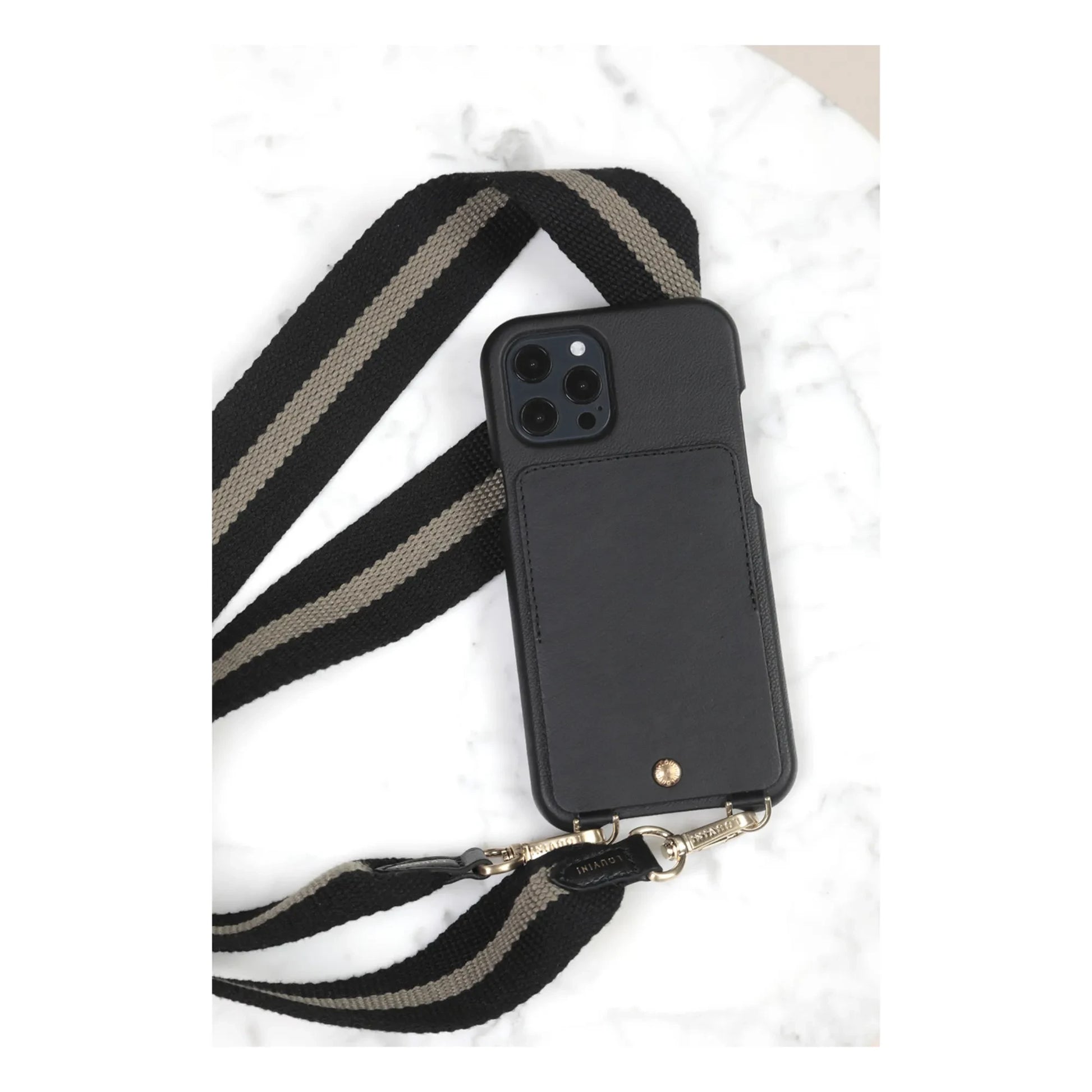 Louvini - Lou Leather iPhone Case | Black