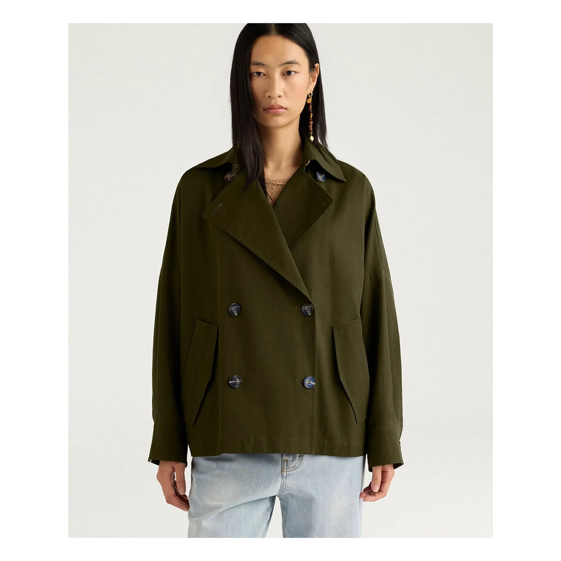 Momoni - Jemez coat | Khaki