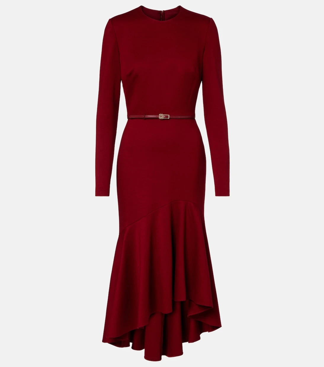 Elie Saab - Belted tiered midi dress