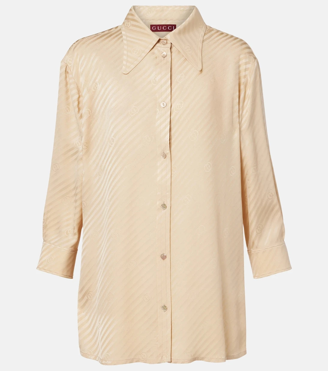 Gucci - Interlocking G striped silk shirt