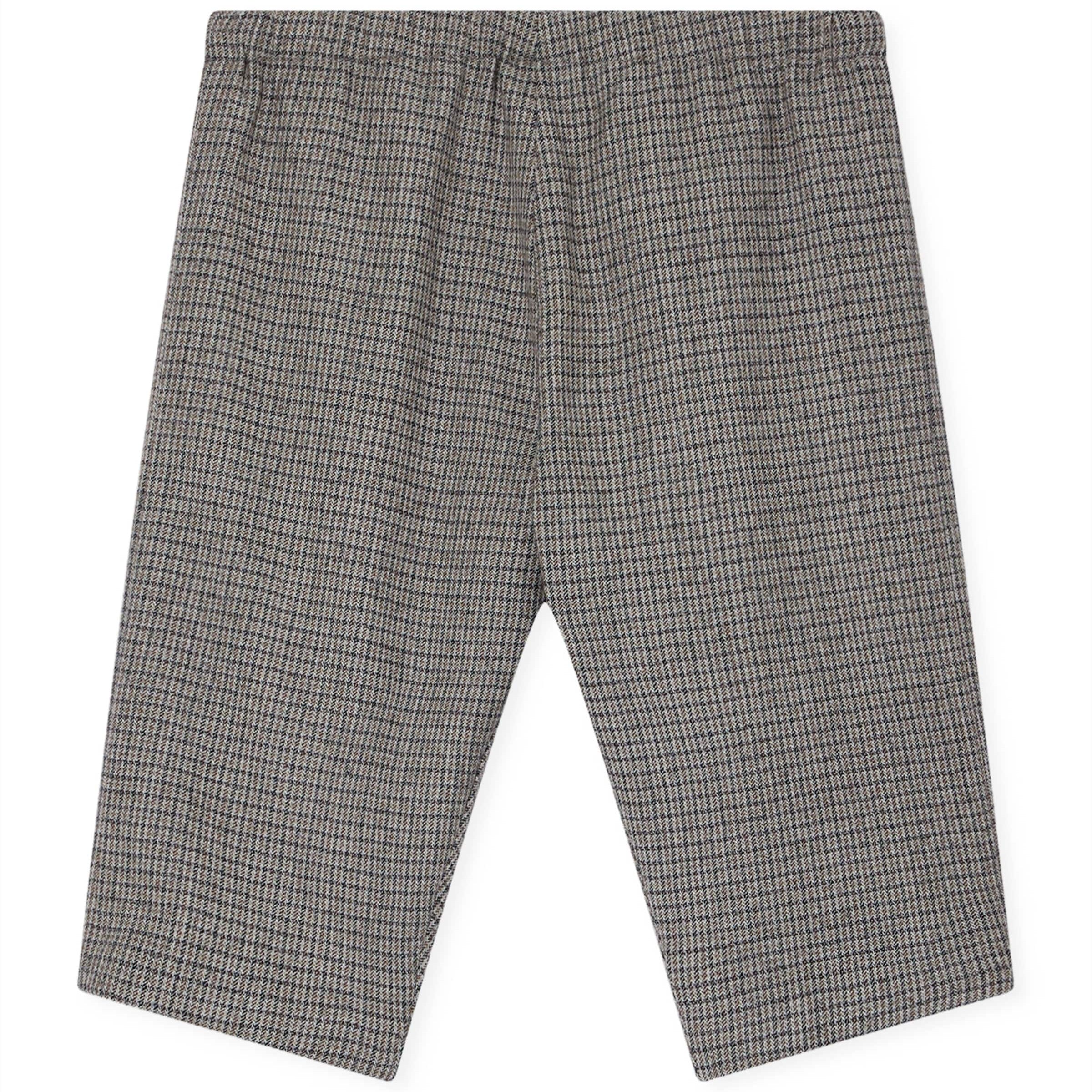 Wool Houndstooth Elasticated-Waist Trousers (6-18 Months)