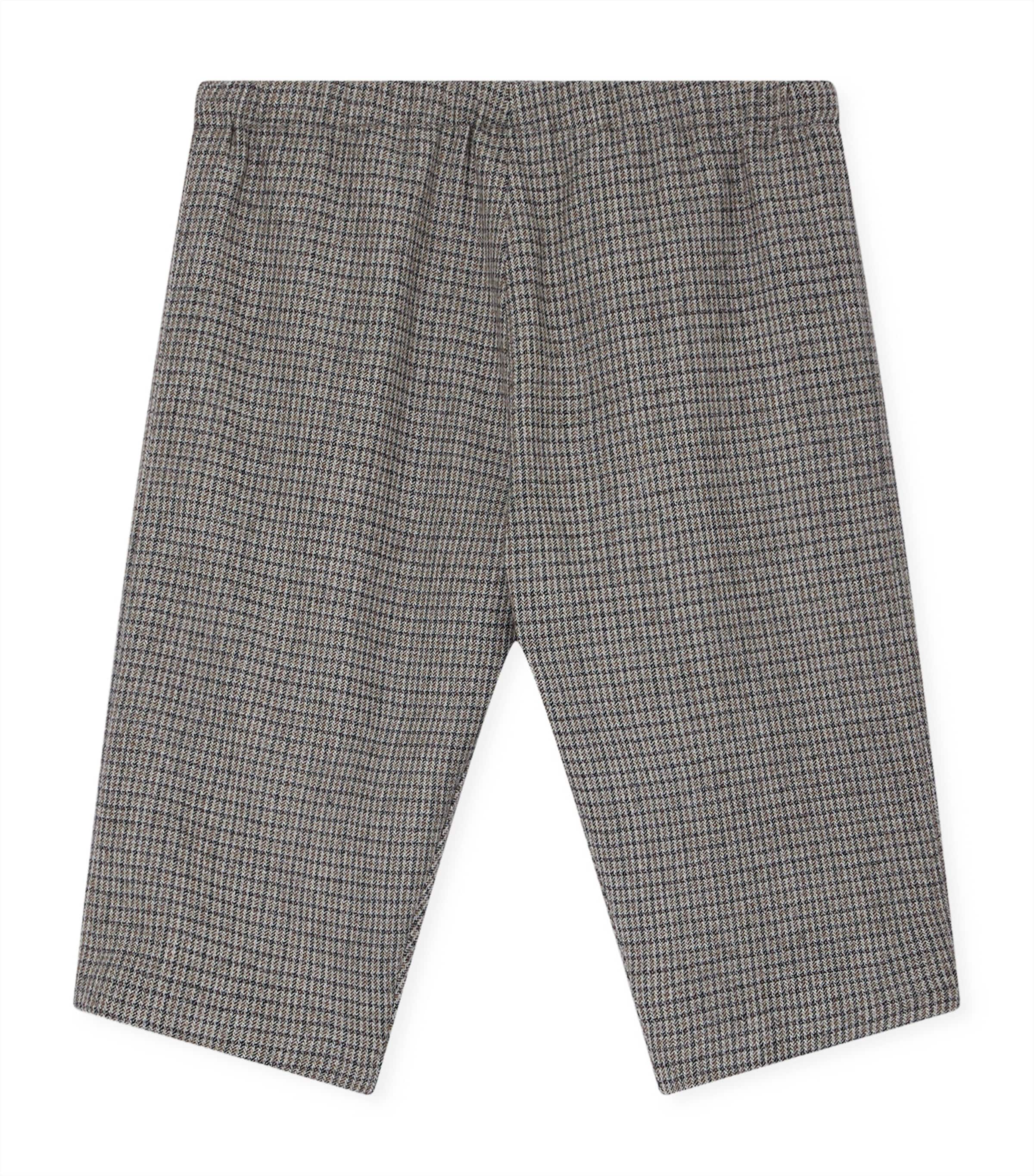 Wool Houndstooth Elasticated-Waist Trousers (6-18 Months)