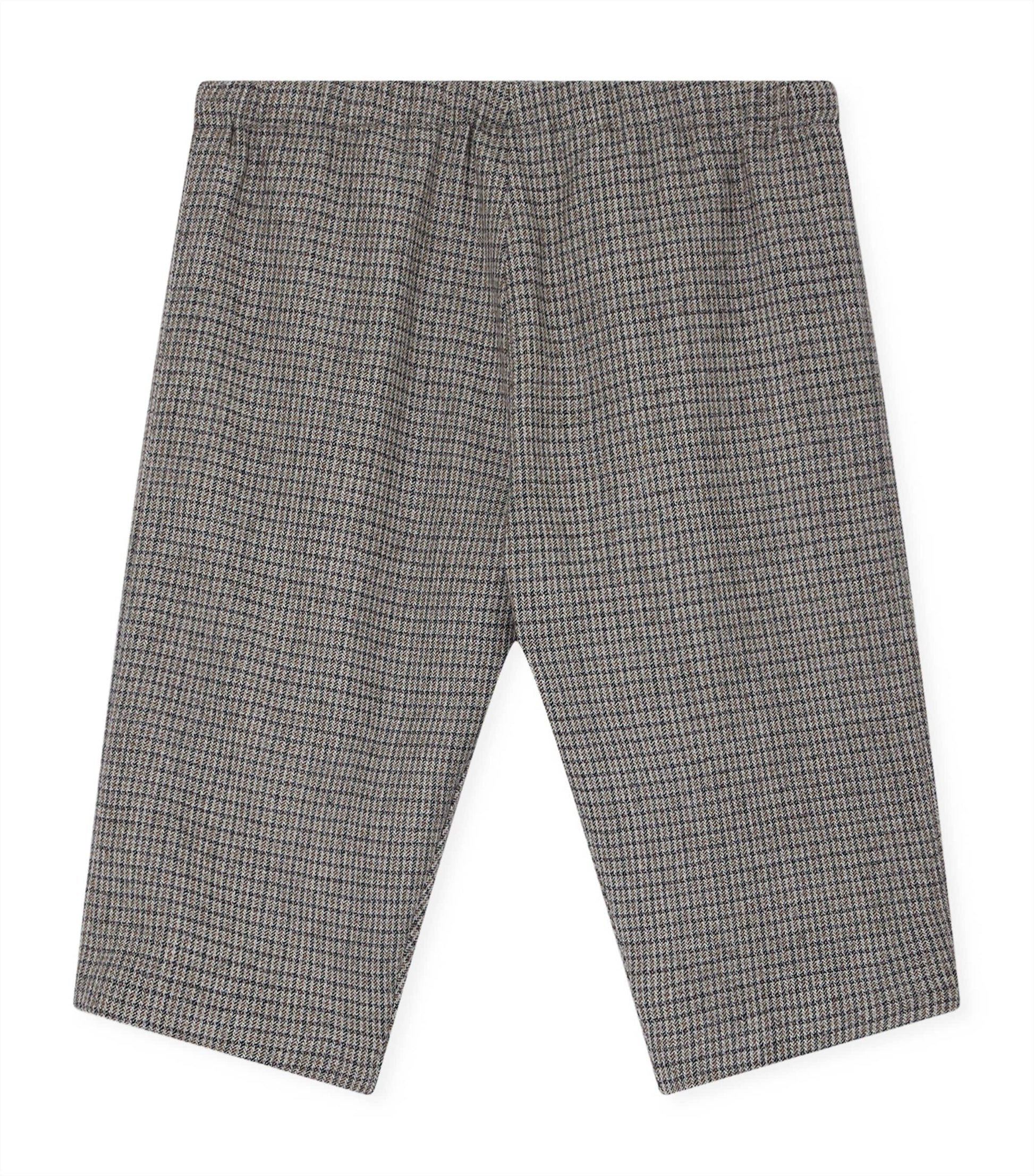 Wool Houndstooth Elasticated-Waist Trousers (6-18 Months)