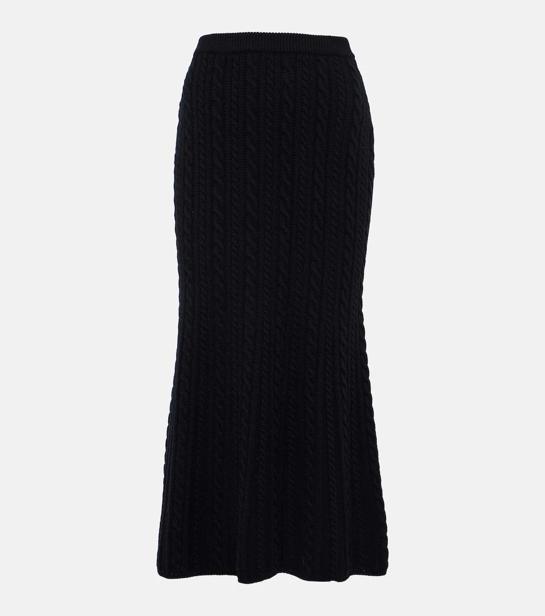 Alessandra Rich - Cable-knit wool midi skirt