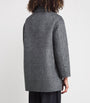 Max Mara Grey Virgin Wool Single-Breasted Jacket