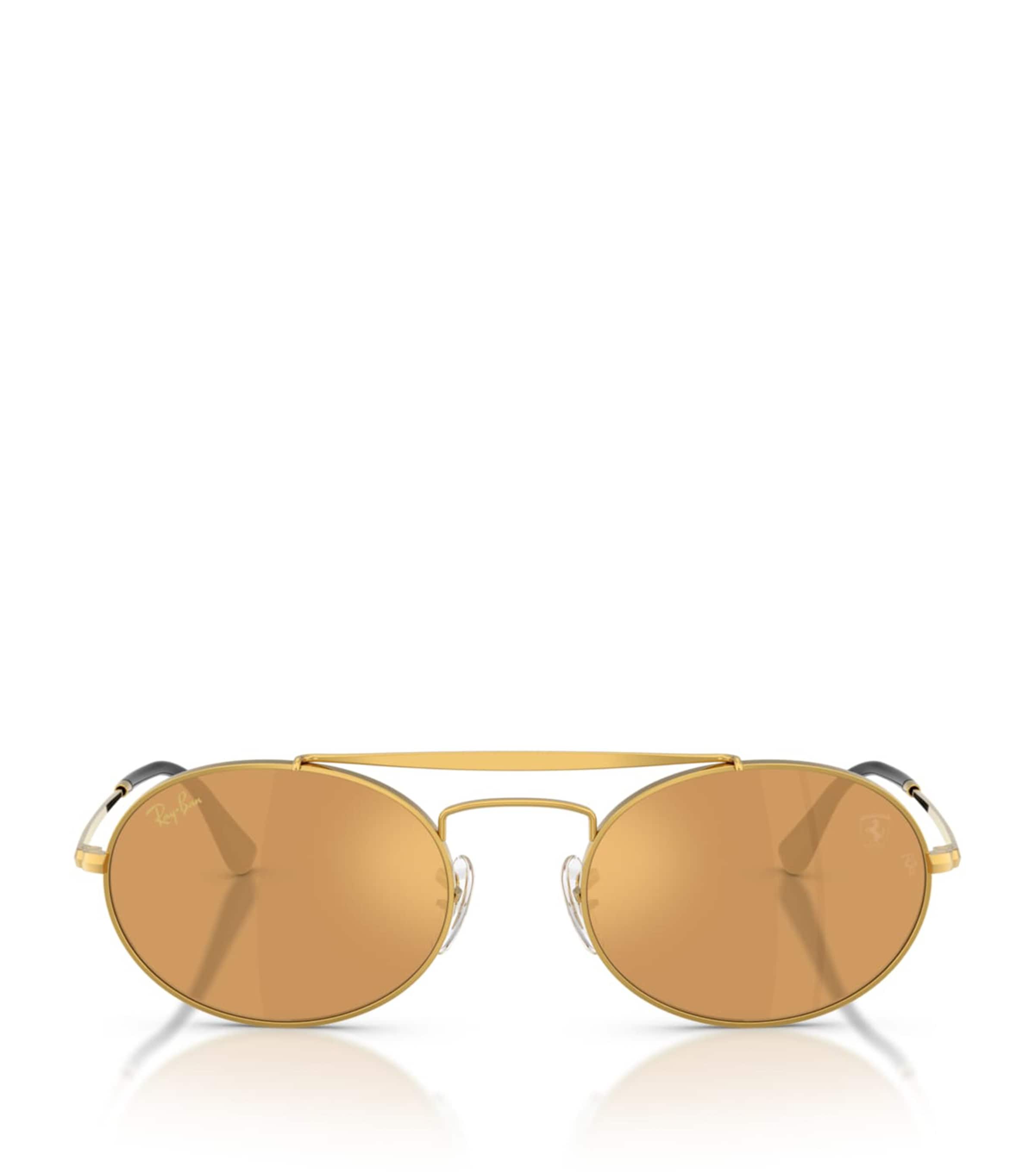 Ray-Ban Gold RB3775M Metal Oval Sunglasses