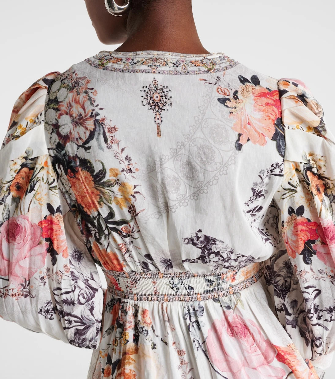 Camilla - Floral linen and silk minidress