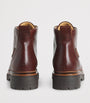 Weekend Max Mara Brown Leather Lace-Up Ankle Boots