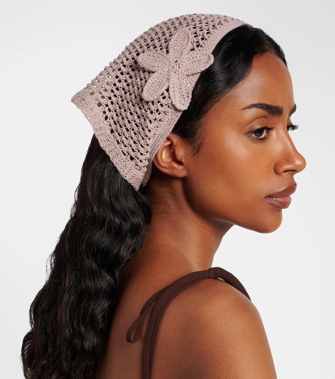 Bananhot - Crochet floral-appliqué scarf