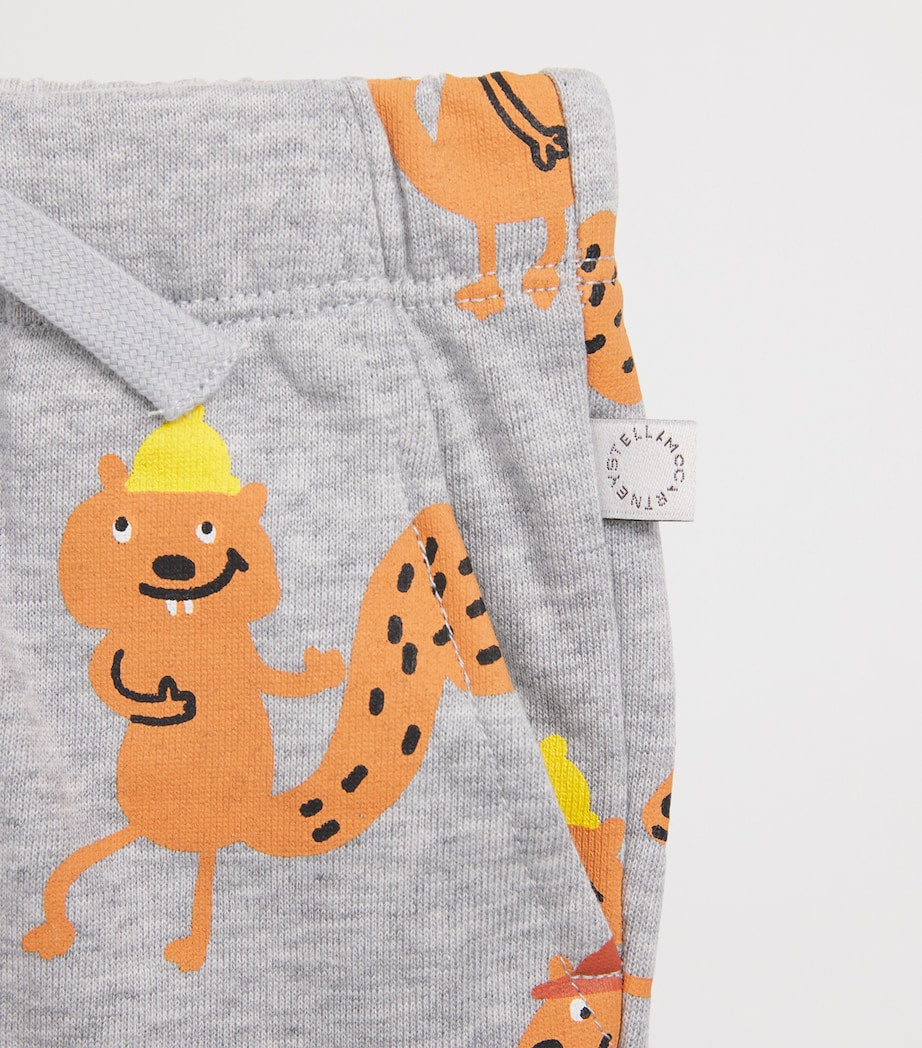 Stella McCartney Kids Organic Cotton Squirrel Sweatpants (3 Months-3 Years)
