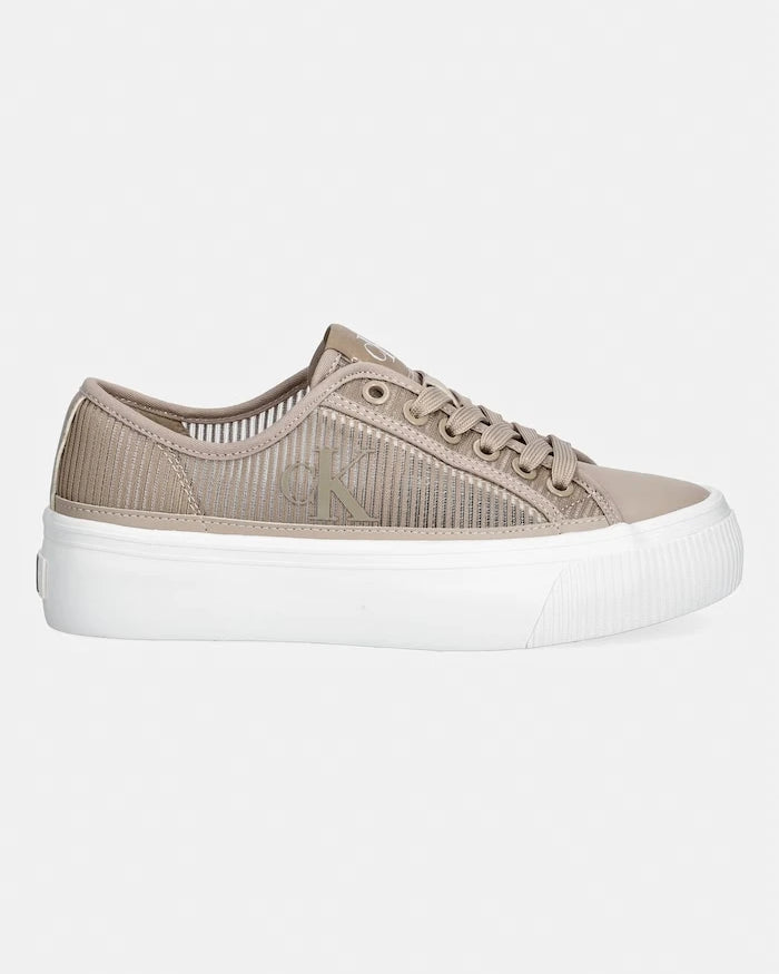 Calvin Klein VULC FLATF LACEUP STRIPED NYL kadın spor ayakkabı