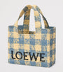 LOEWE Beige x Paula's Ibiza Small Gingham Font Tote Bag