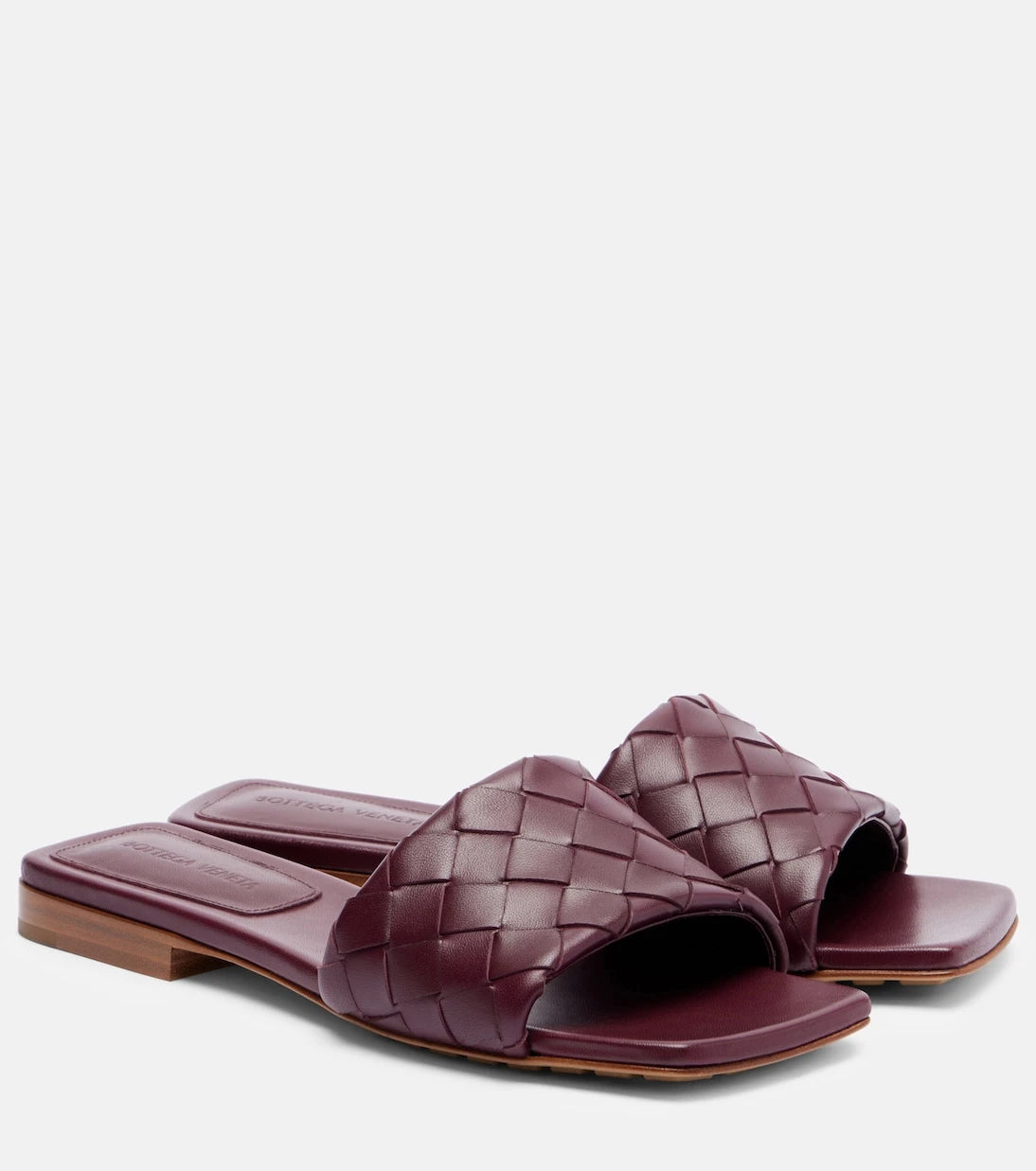 Bottega Veneta - Parco Intrecciato leather slides