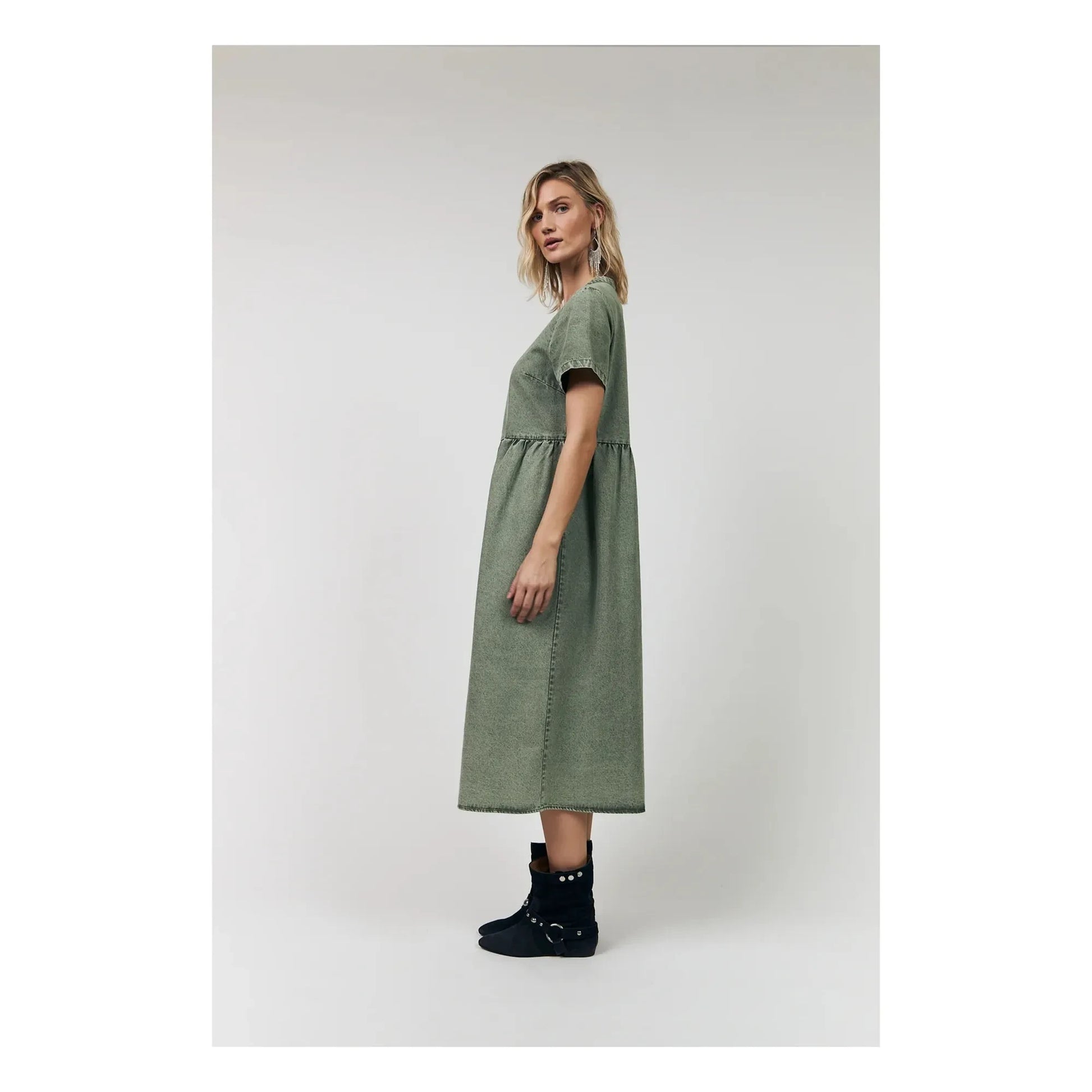 Lollys Laundry - Aliya Cotton Dress | Khaki