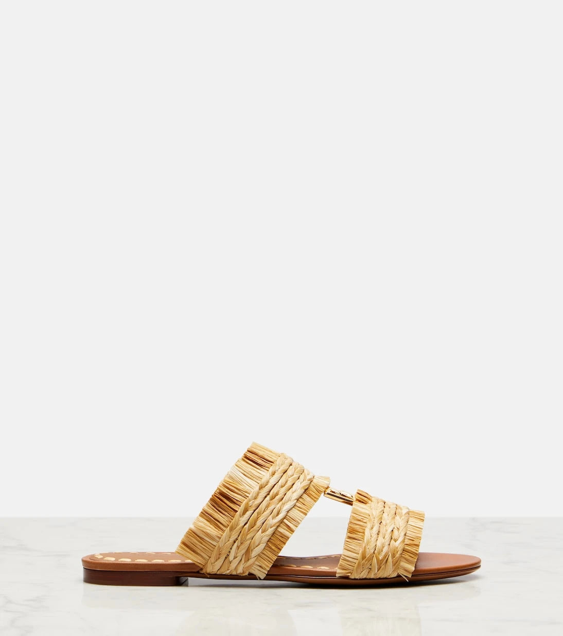Dolce&Gabbana - DG braided raffia-effect sandals