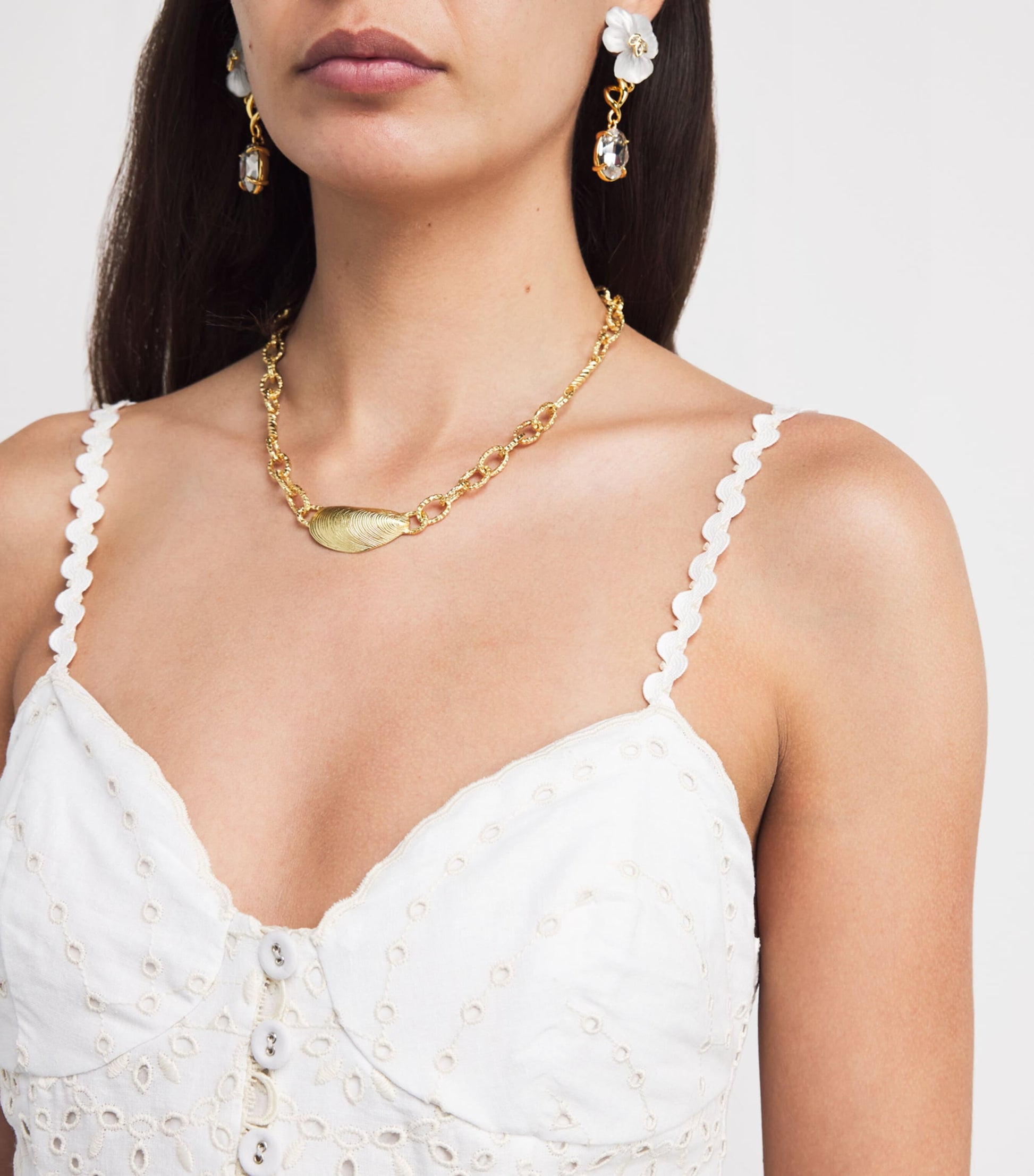 Broderie Anglaise Catta Maxi Dress IVORY NELï¿½M