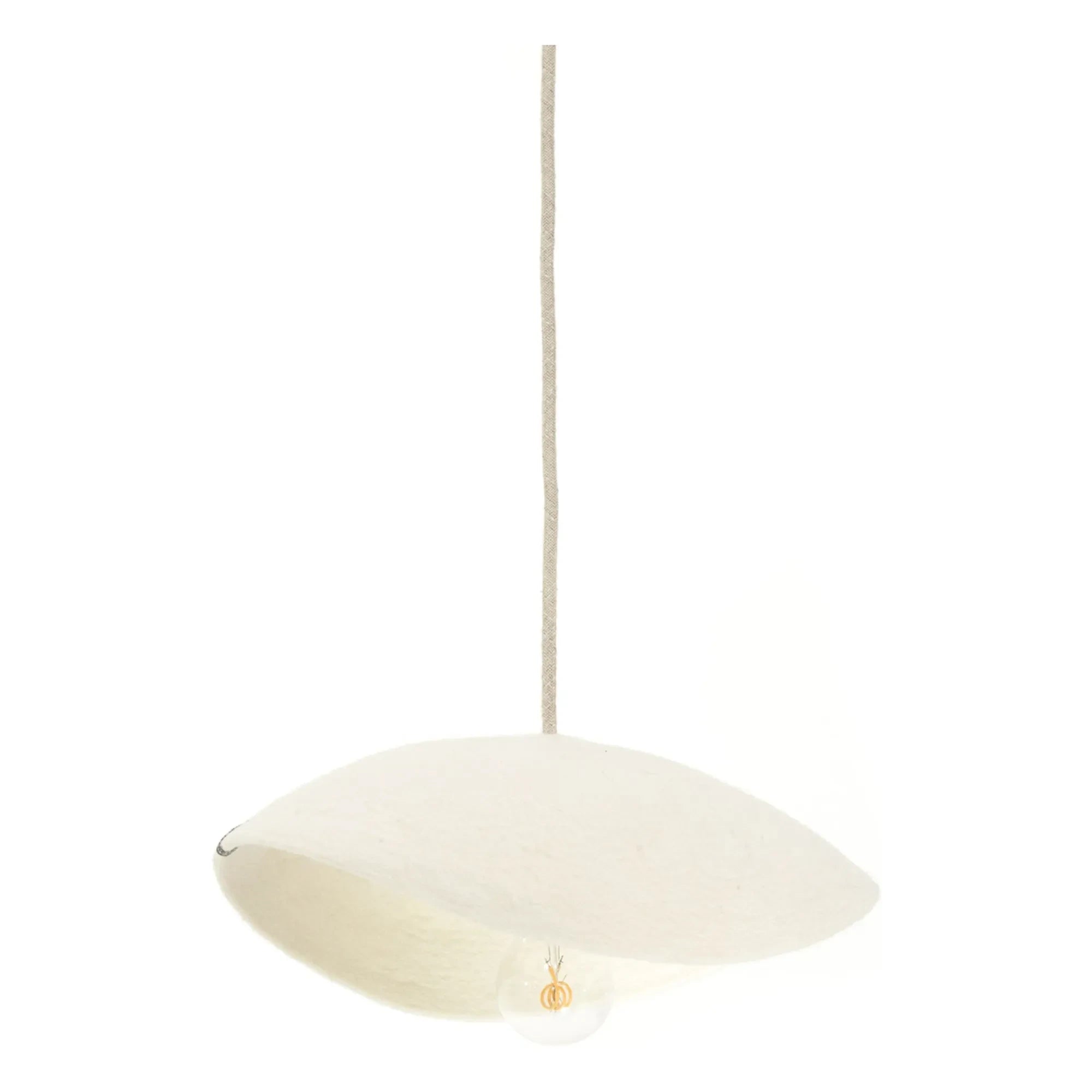 Muskhane - Dome felt lampshade | Ecru