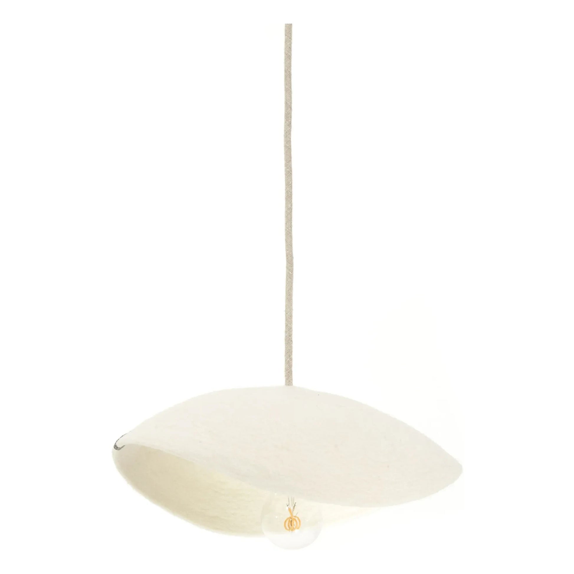 Muskhane - Dome felt lampshade | Ecru