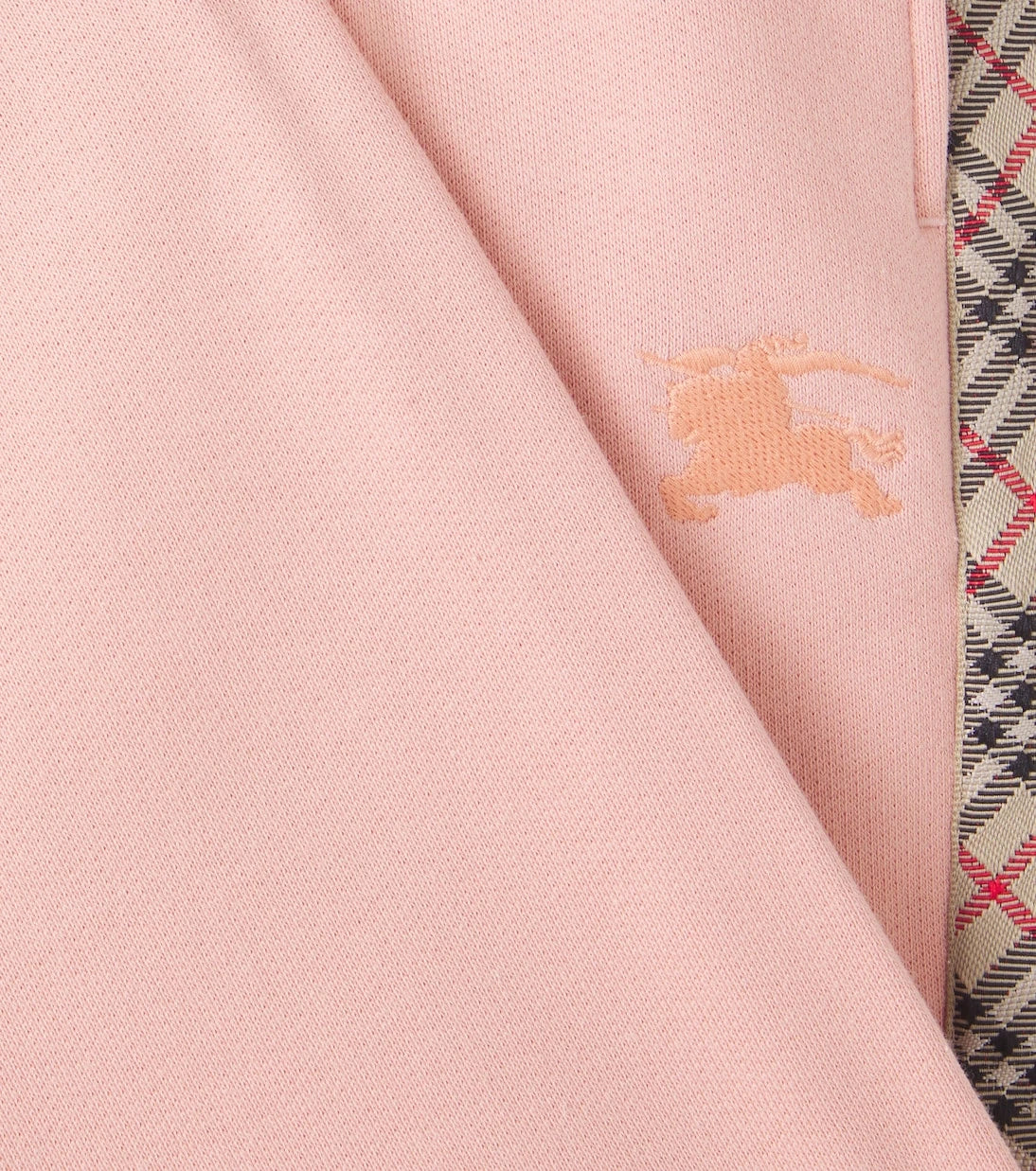 Burberry Kids - بنطلون رياضي من القطن المحبوك والمطرز