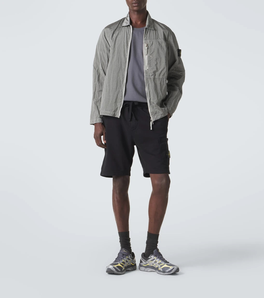 Stone Island - Compass cotton shorts