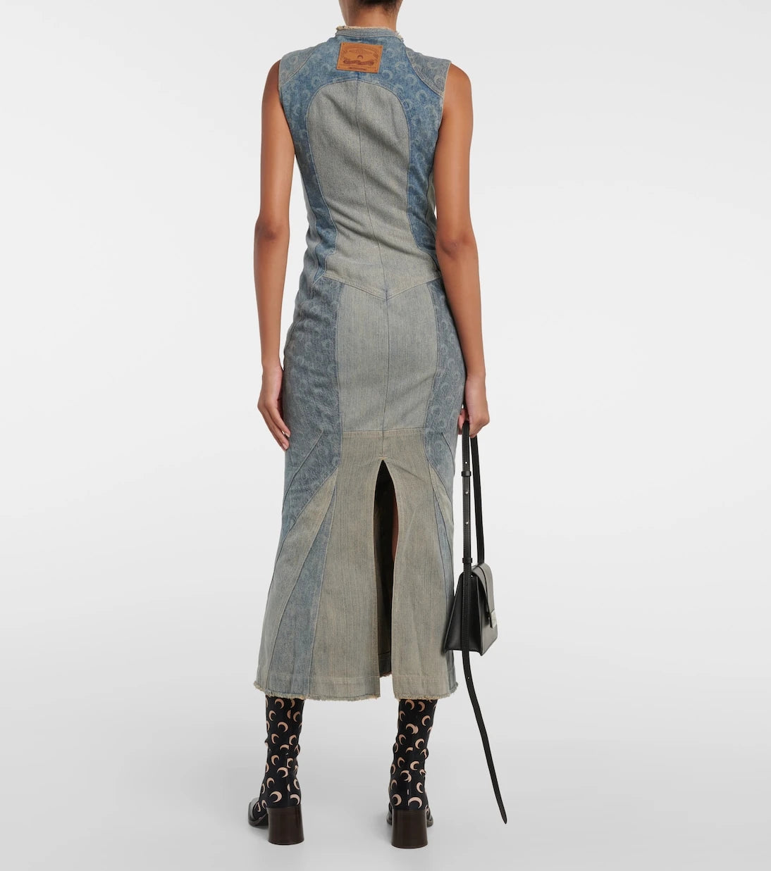 Marine Serre - All Over Moon denim maxi dress