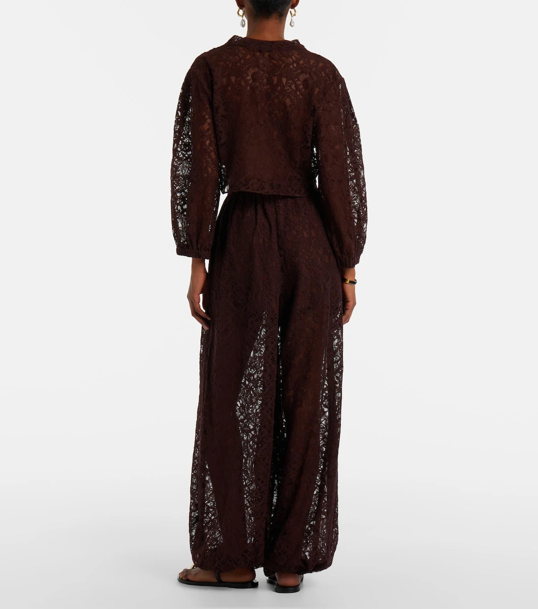 Adriana Degreas - Cotton-blend lace balloon pants