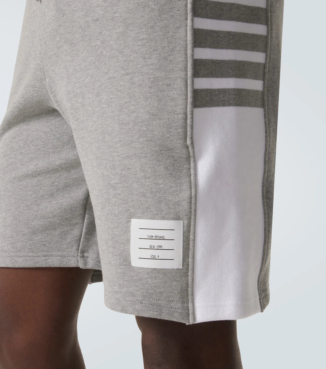 Thom Browne - 4-Bar cotton jersey shorts