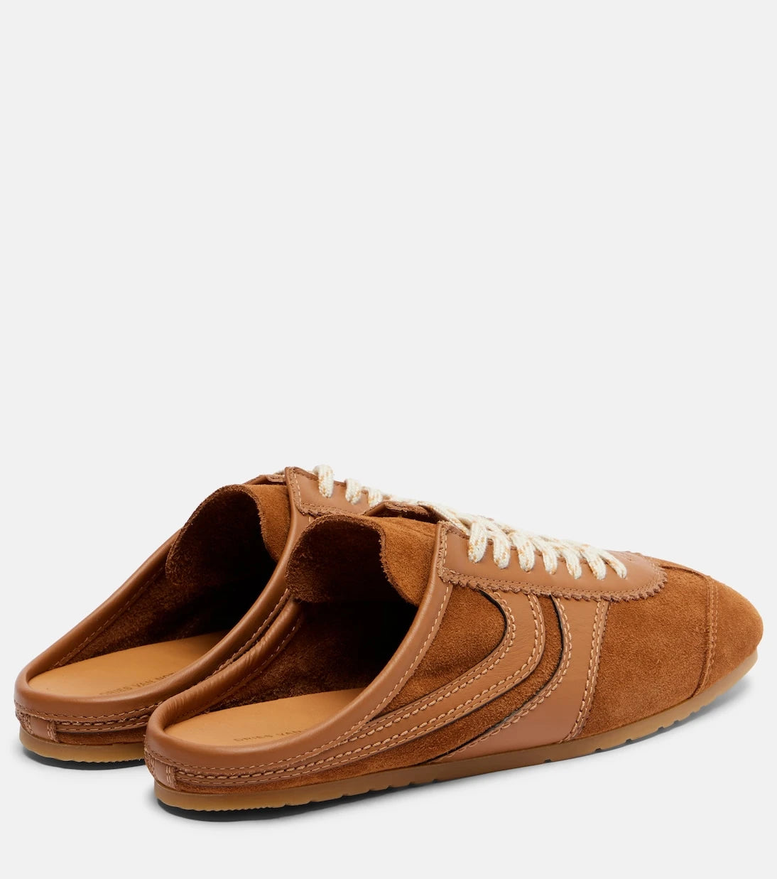 Dries Van Noten - Leather-trimmed suede sneakers