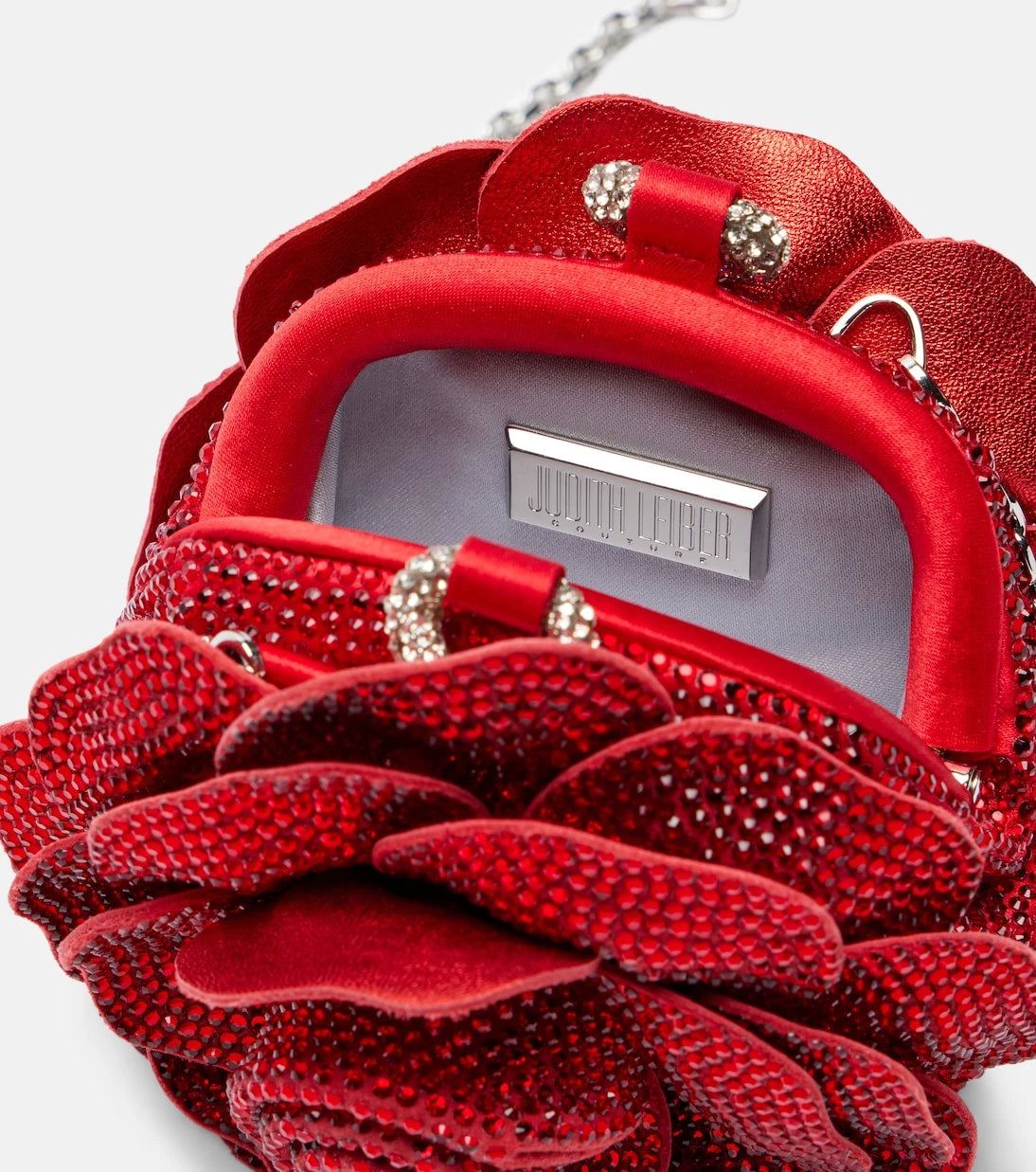 Judith Leiber Couture - Soft Rose Belle crystal-embellished clutch