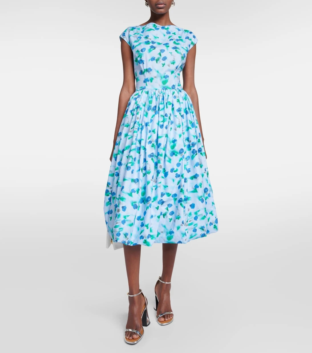 Marni - Floral cotton poplin midi dress
