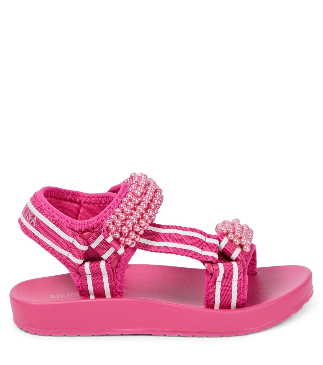 Monnalisa - Tecno faux pearl-embellished sandals