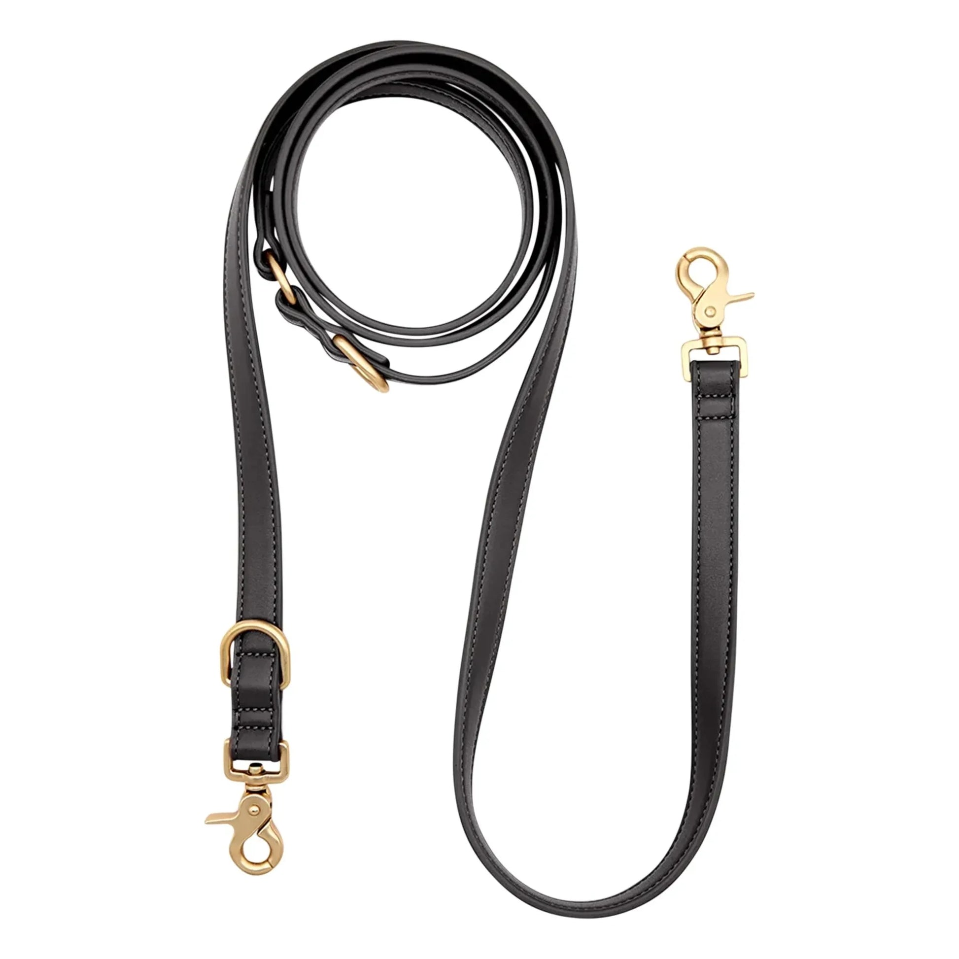Cafide - 3 position dog leash in vegan leather | Black