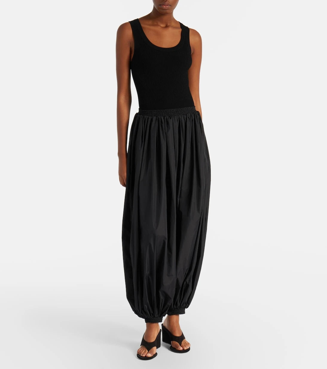 Alaïa - Cube 75 suede wedge thong sandals