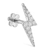 Maria Tash White Gold Diamond Lightning Bolt Threaded Stud Earring (11mm)