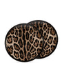 Set of Two Leopard Print Bread Plates (17cm)