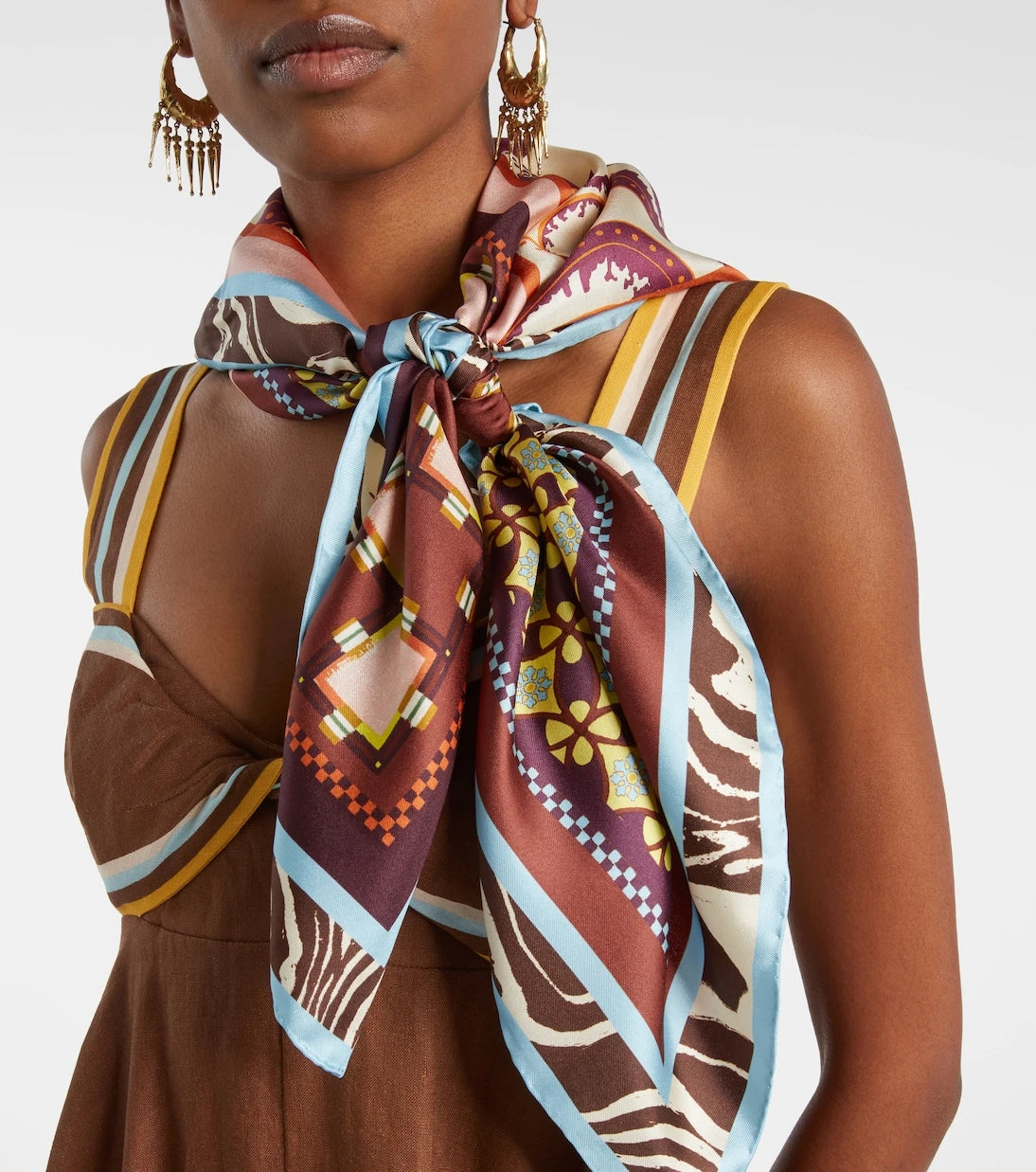 Alémais - Wilson printed silk twill scarf