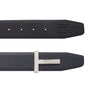 Leather Reversible T Ridge Belt