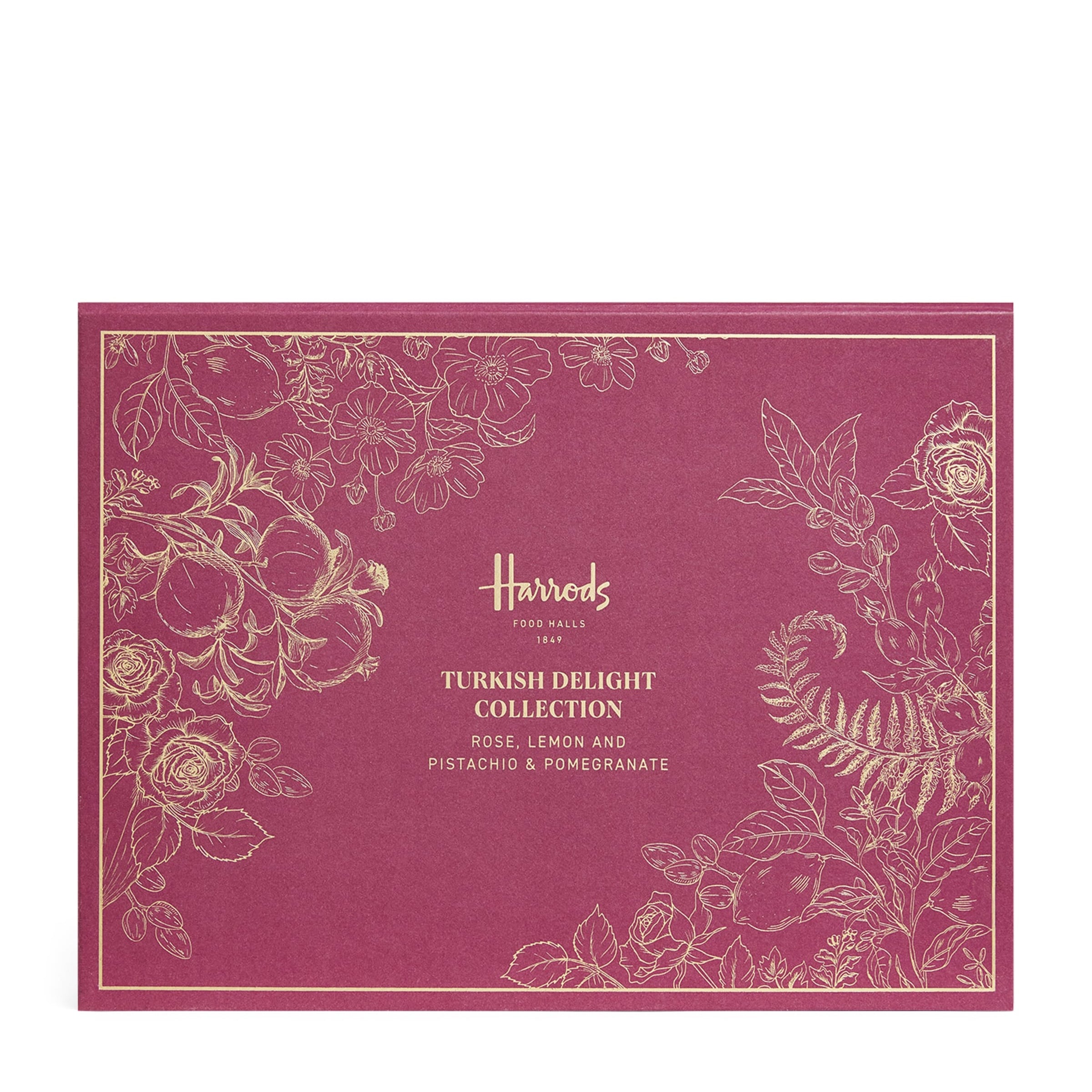 Harrods Rose, Lemon and Pistachio & Pomegranate Turkish Delight (400g)