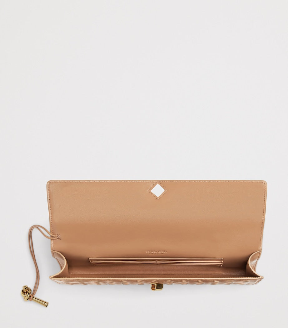 Neutral Leather Andiamo Clutch Bag