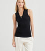 Brunello Cucinelli Black Stretch-Cotton Monili Tank Top