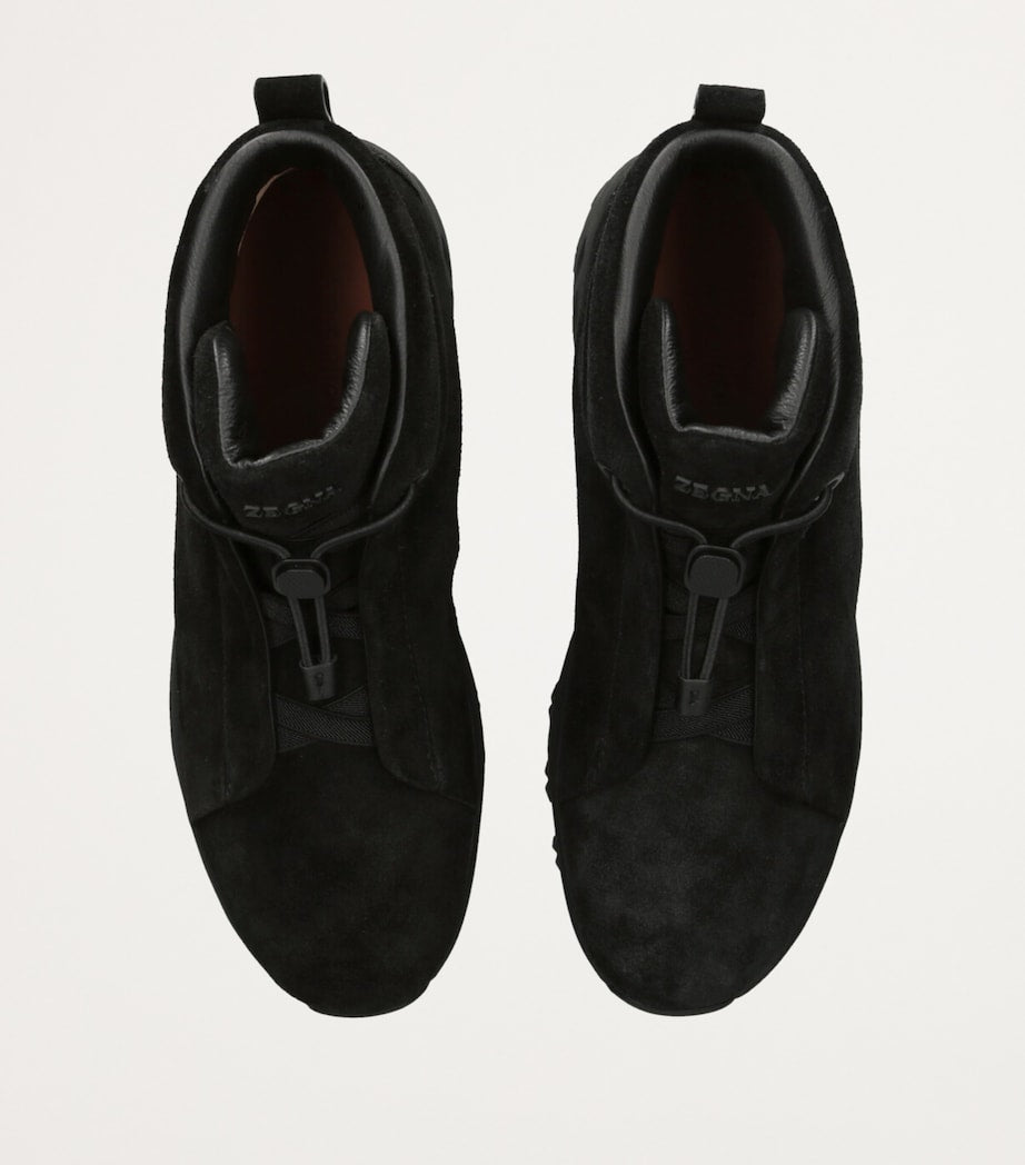 Zegna Suede Triple Stitch Vetta Sneakers