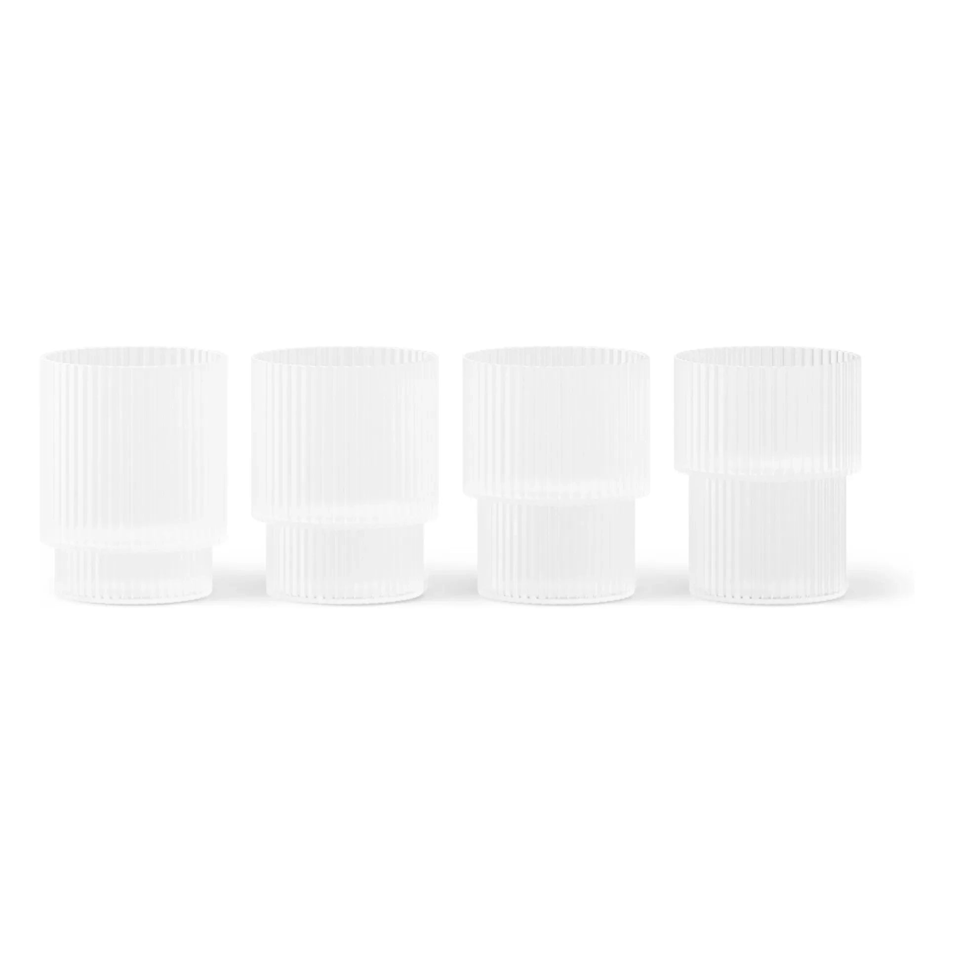 Ferm Living - Ripples Glasses - Set of 4 | White