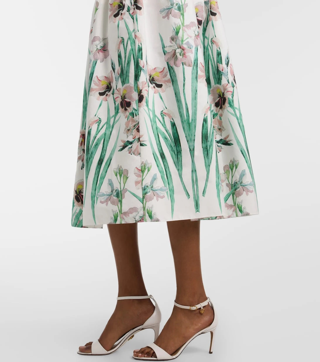 Erdem - Floral cotton midi skirt
