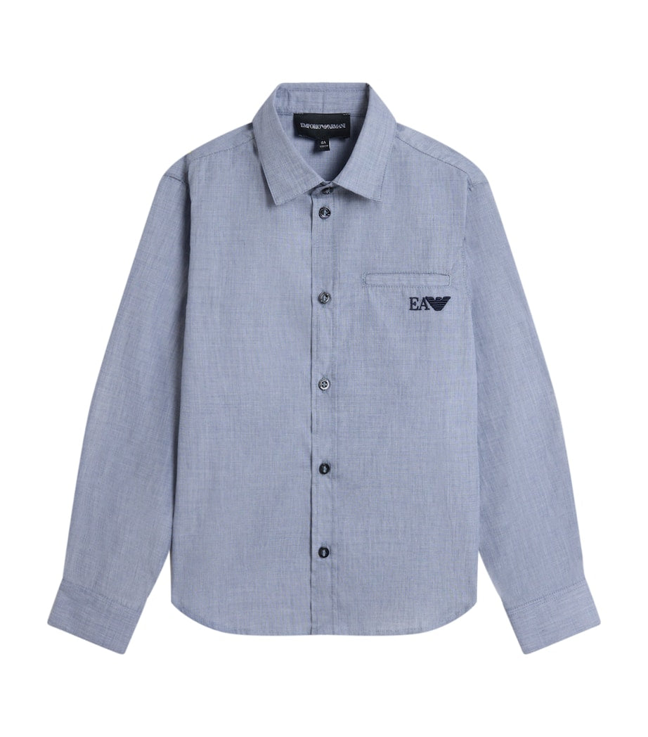 Emporio Armani Kids Logo Embroidered Shirt (4-16 Years)