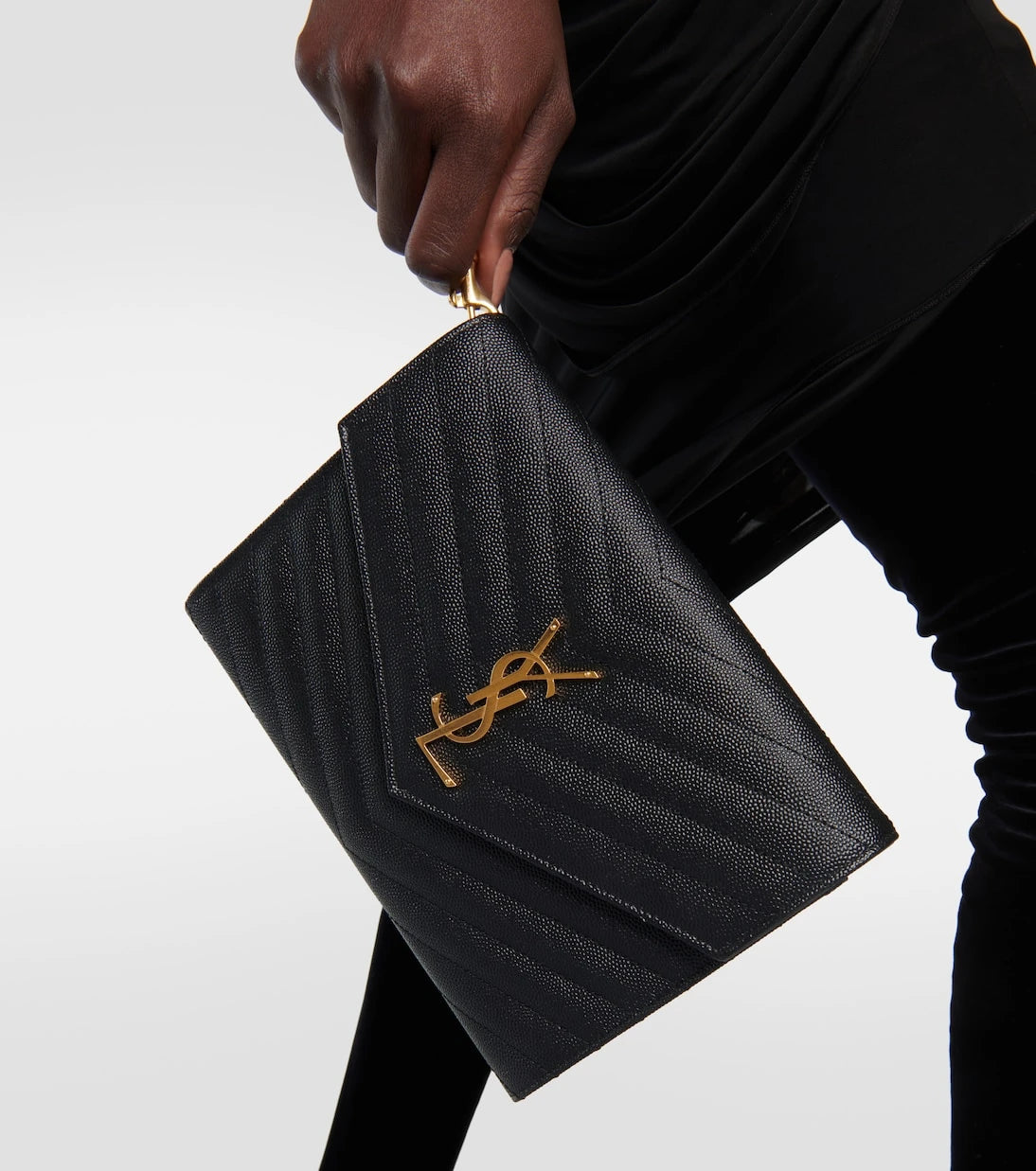 Saint Laurent - Cassandre matelassé leather clutch
