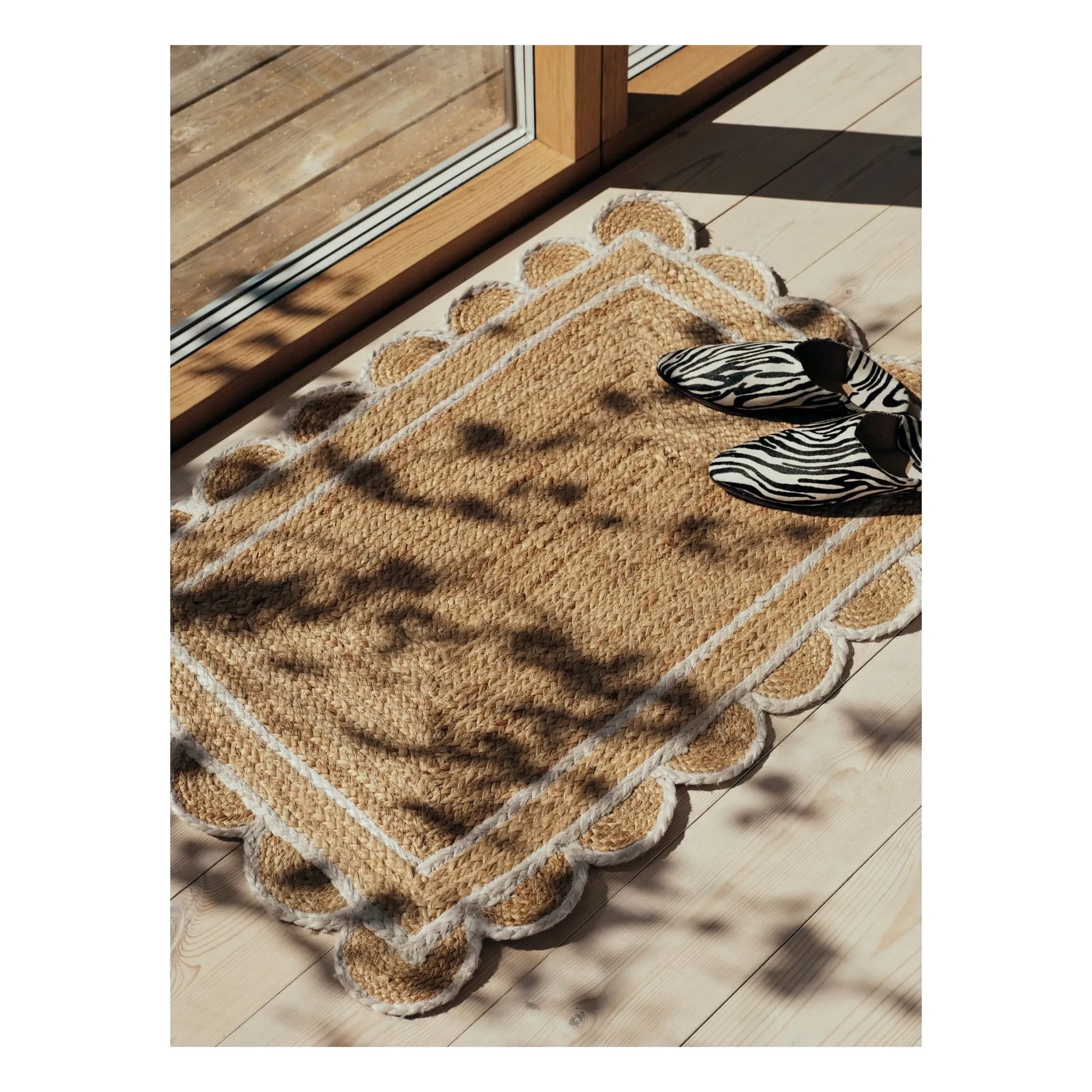 Broste Copenhagen - Scallop jute doormat | Natural