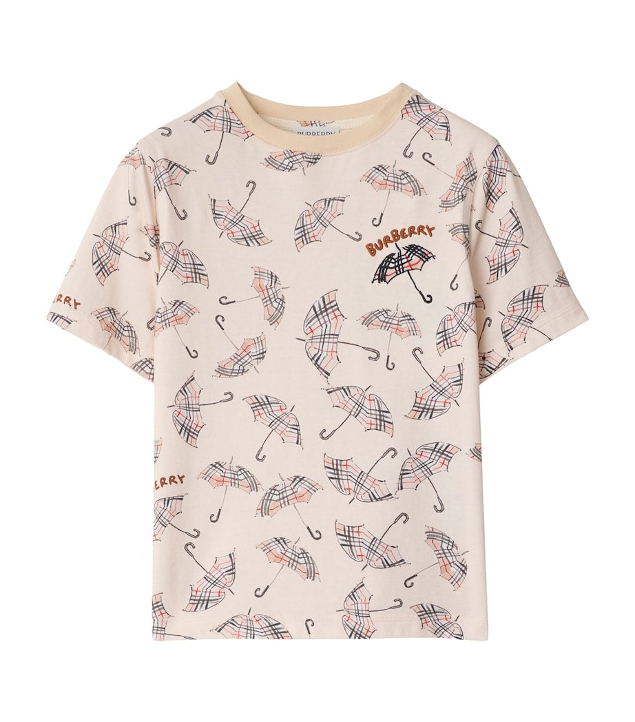 Burberry Kids Cotton Umbrella T-Shirt (3-12 Years)