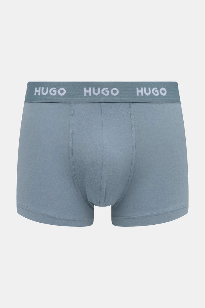 HUGO Erkek Pamuk Elastan Boxer TRUNK TRIPLET PACK 3'lü